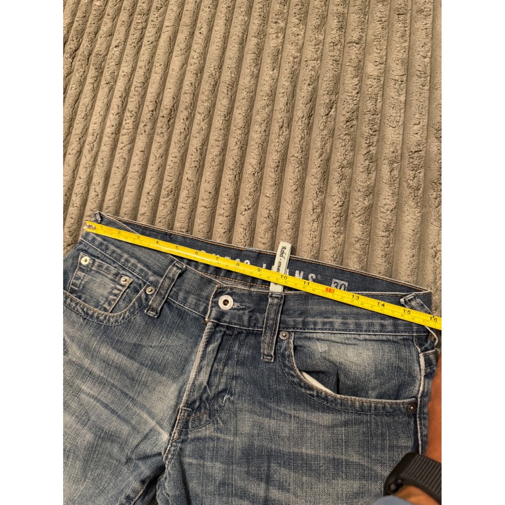Guess Jeans Rebel Straight Leg Mens 30 Medium Wash Blue Denim Cotton JA5118 - Picture 8 of 12